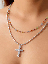 wearing Fingers Crossed Double Layer Necklace